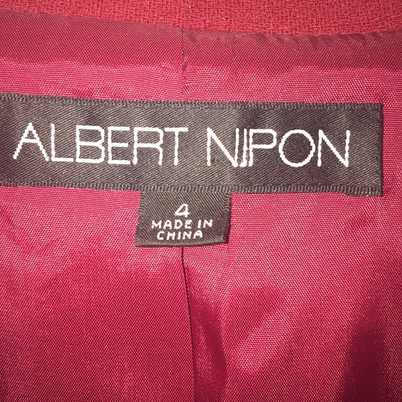 Gorgeous Cranberry Albert Nipon suit. - Picture 2 of 2